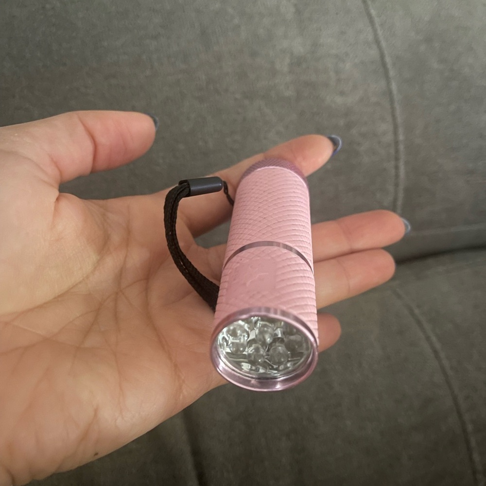 Pink Mini Flashlight with Strap
